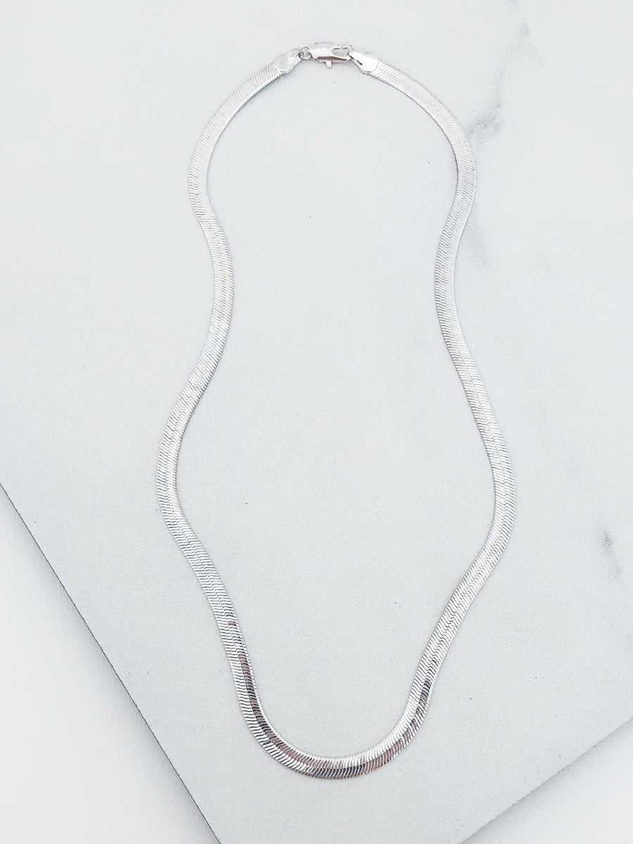 アクセサリー TOMWOOD Herringbone Chain silver Herringbone Chain Mens & Ladies Silver Plated 4mm-14mm Wide