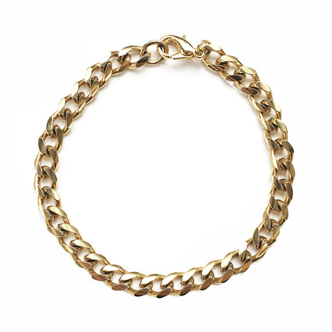 Gold Curb Bracelet