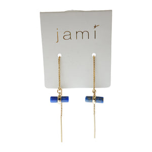 Blue Lapis Threader Earrings
