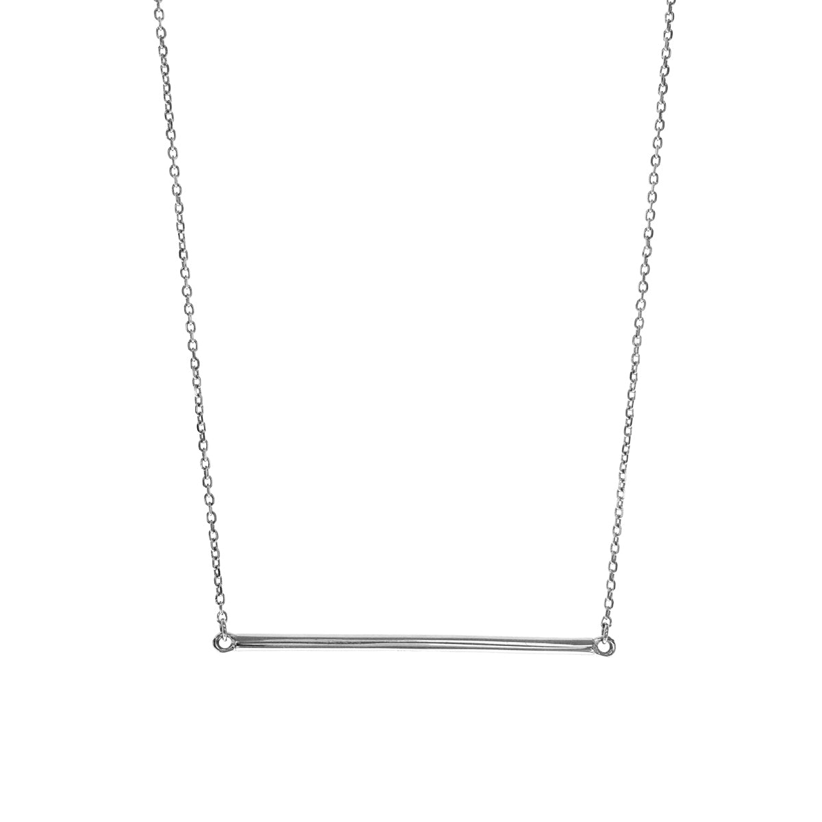 Silver Barre Pendant Necklace