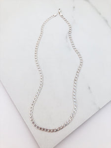 Silver Cuban Link Necklace